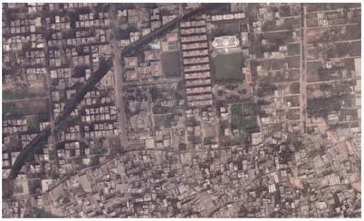 Test-Time Domain Adaptation for Urban Categorization from Satellite Images